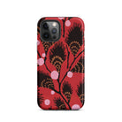 Black Peacock Flowers E.a. Seguy Pochoir Iphone Case, 12 Pro / Matte, Red Phone Case Floral Pattern