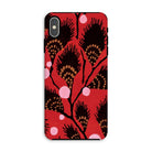 Black Peacock Flowers - E.a. Seguy Pochoir Iphone Case - Xs Max / Matte