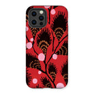 Black Peacock Flowers - E.a. Seguy Pochoir Iphone Case - 12 Pro / Matte