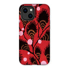 Black Peacock Flowers - E.a. Seguy Pochoir Iphone Case - 14 Plus / Matte