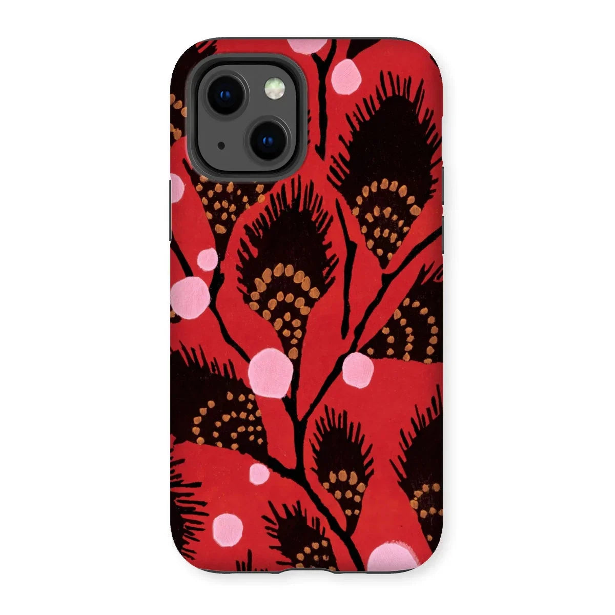 Black Peacock Flowers - E.a. Seguy Pochoir Iphone Case - 13 / Matte