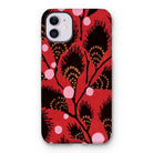 Black Peacock Flowers - E.a. Seguy Pochoir Iphone Case - 11 / Matte