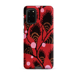 Black Peacock Flowers - E.a. Seguy Pochoir Samsung Case, Galaxy S20 Plus / Matte, Red Phone Case Black Gold Pink Floral Patterns