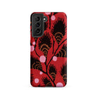Black Peacock Flowers E.a. Seguy Pochoir Samsung Case, Galaxy S21 / Matte, Red Phone Case Black Pink Floral Pattern