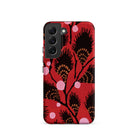 Black Peacock Flowers E.a. Seguy Pochoir Samsung Case, Galaxy S22 / Matte, Red Phone Case Black Gold Abstract Floral Patterns