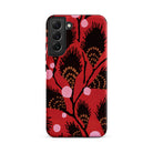 Black Peacock Flowers E.a. Seguy Pochoir Samsung Case, Galaxy S22 Plus / Matte, Red Phone Case Black Gold Floral Pattern Pink