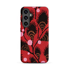Black Peacock Flowers E.a. Seguy Pochoir Samsung Case, Galaxy S24 Plus / Matte, Red Phone Case Black Gold Floral Pattern Pink