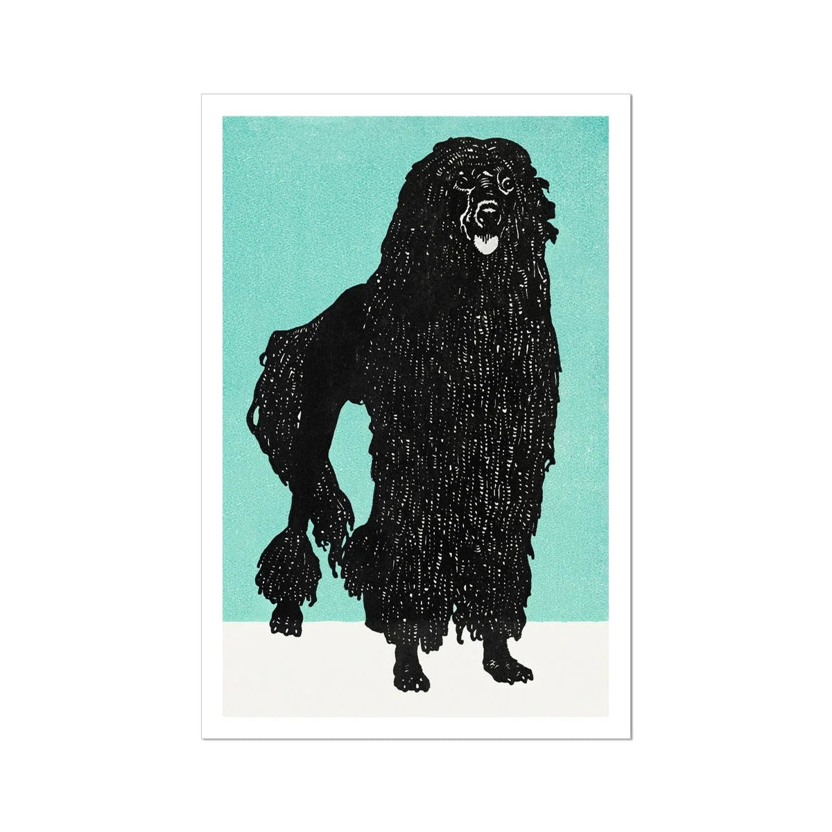 Poodle - Moriz Jung Vintage Graphic Art Print Posters Prints & Visual Artwork