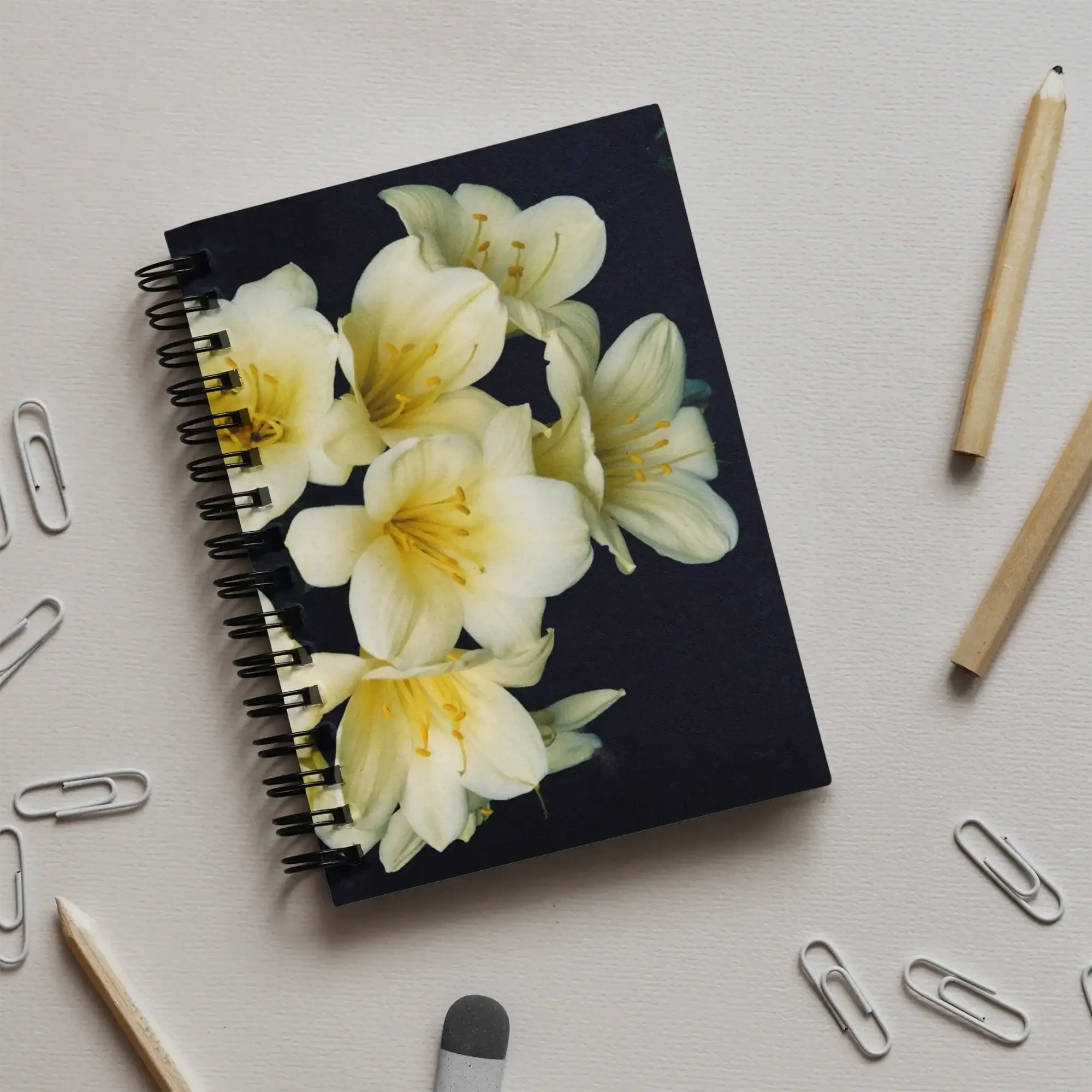 Flower Power too - Yellow Clivia Miniata Notebook Notebooks & Notepads