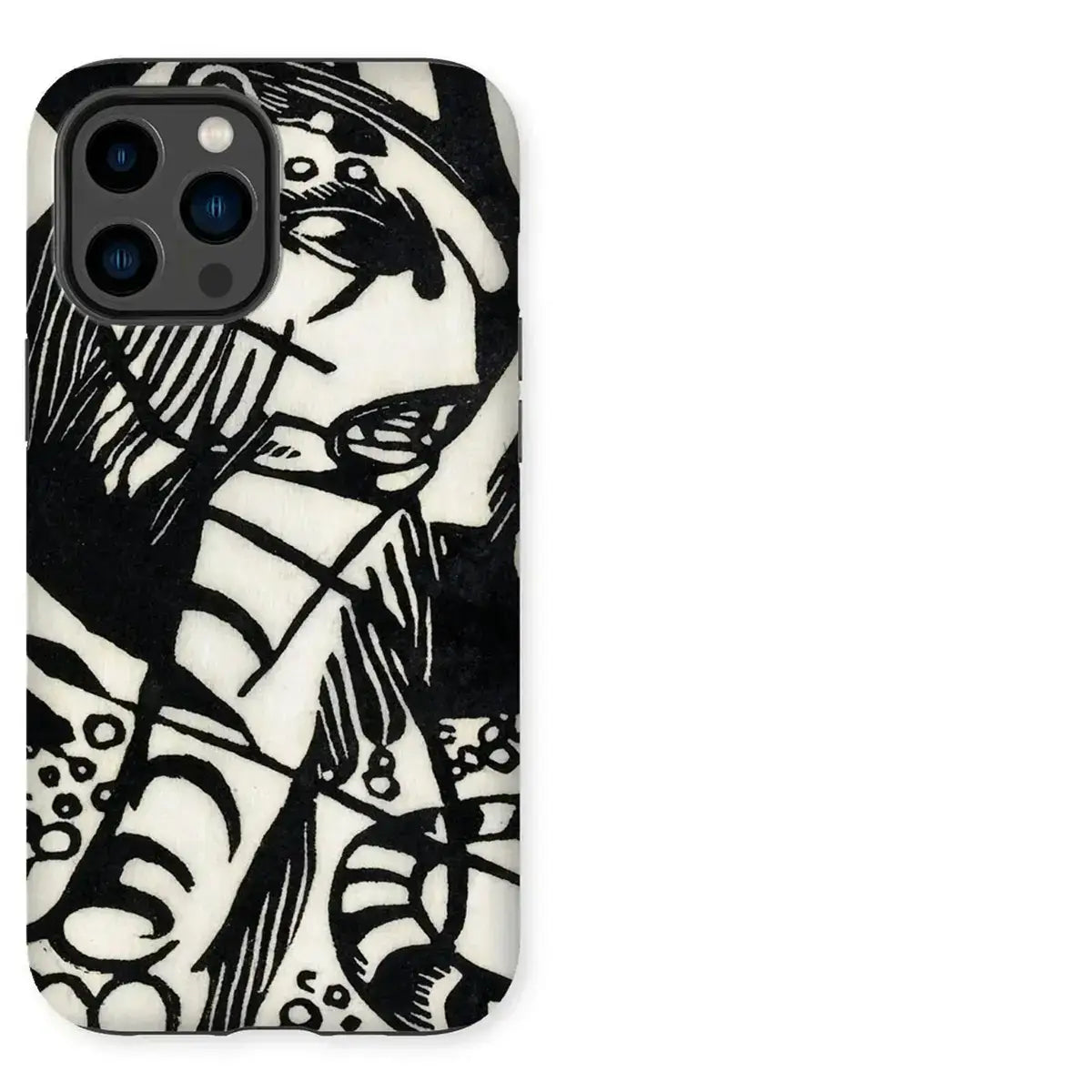 Black and white abstract art iPhone case for eclectic art nerds and unique iPhone cases