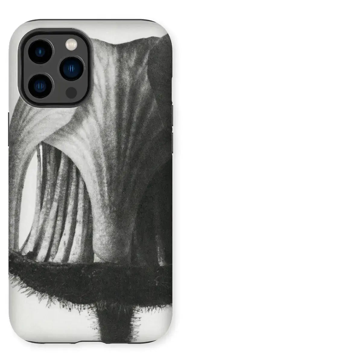 Black and white floral phone case for iPhone cases and modern art enthusiasts