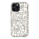 Black & White Florals - Taguchi Tomoki Iphone Case, 13 Pro Max / Matte, Iphone Case Black White Floral Pattern Design