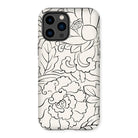 Black & White Florals - Taguchi Tomoki Iphone Case, 14 Pro Max / Matte, Iphone Case Black White Floral Pattern Design