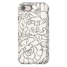 Black & White Florals Taguchi Tomoki Iphone Case, 8 / Matte, Phone Case Black White Floral Pattern Design
