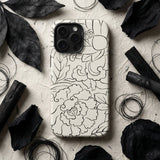 Black & White Florals - Taguchi Tomoki Iphone Case, Mobile Phone Cases, Toby Leon