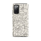 Black & White Florals - Taguchi Tomoki Phone Case, Samsung Galaxy S20 Fe / Matte, Mobile Cases, Toby Leon