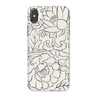Black & White Florals - Taguchi Tomoki Iphone Case, x / Matte, Smartphone Case Black White Floral Pattern Design