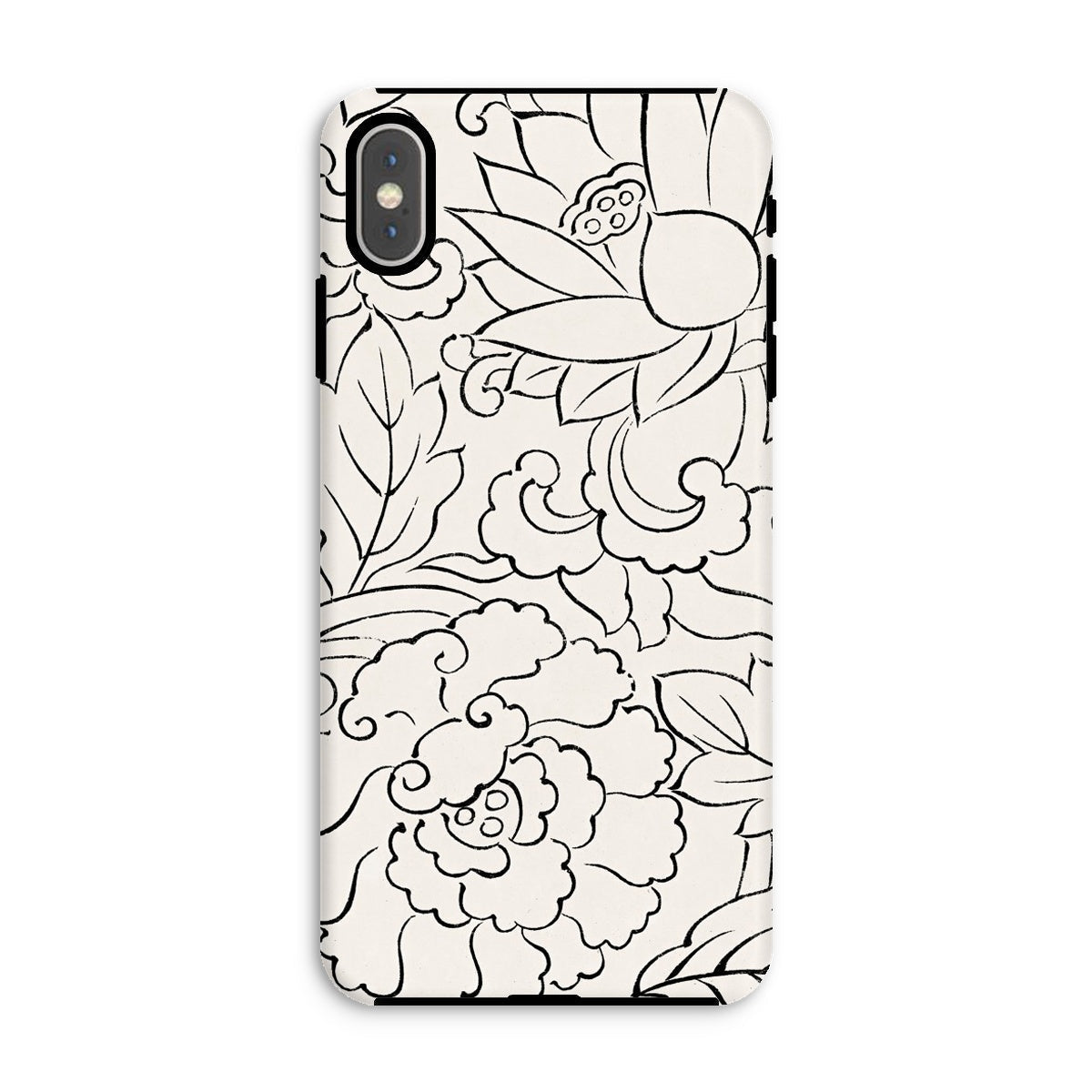 Black & White Florals - Taguchi Tomoki Iphone Case, Xs Max / Tough Phone, Iphone Case Black White Floral Pattern Design