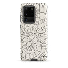 Black & White Florals Taguchi Tomoki Samsung Case, Galaxy S20 Ultra / Matte, Phone Case Black White Floral Design