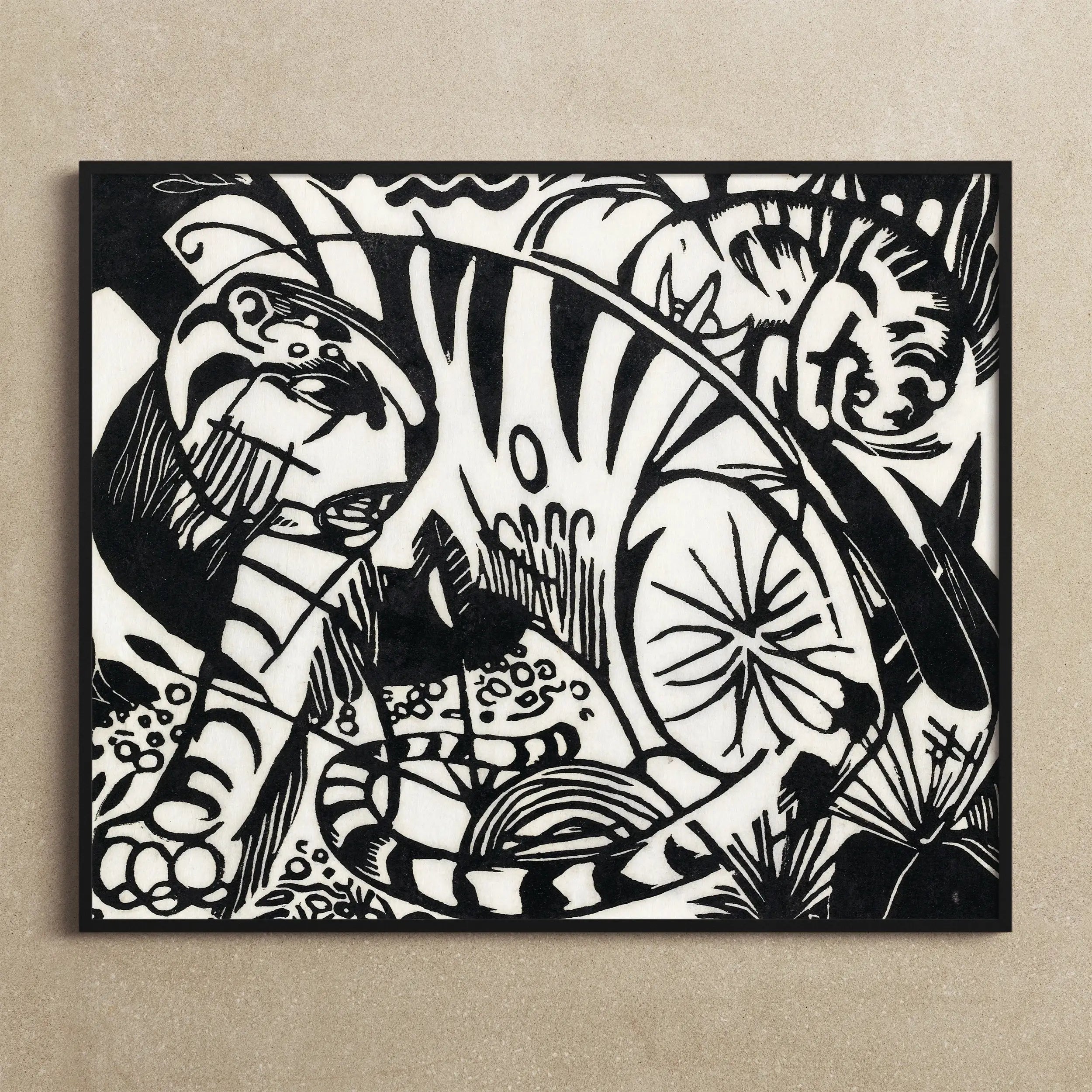 Tiger - Franz Marc Expressionist Art Print Posters Prints & Visual Artwork