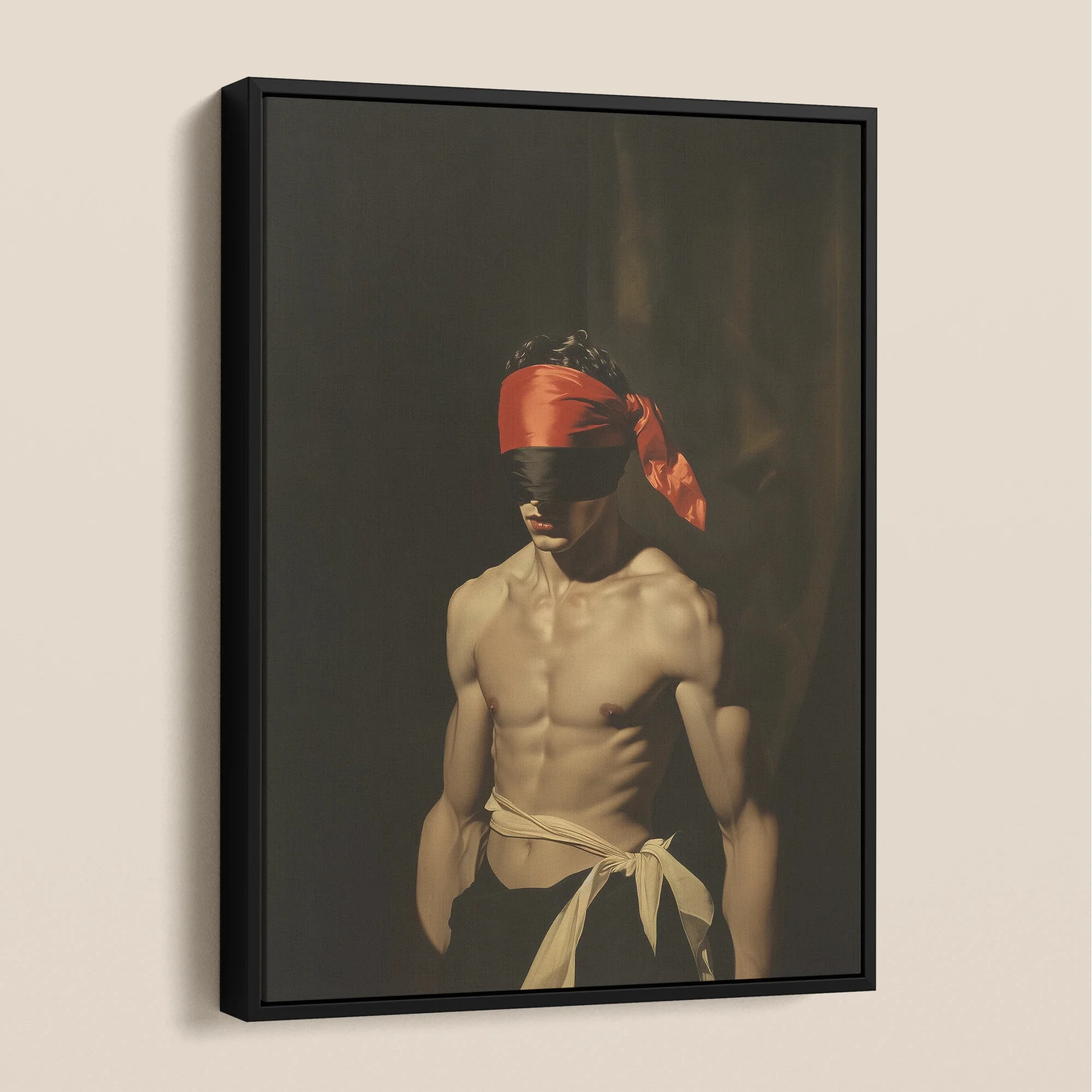 Blackout - Vintage 19th Century Gay Fetishism Framed Canvas