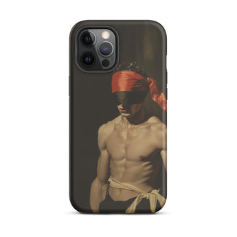 Blackout - Vintage 19th Century Gay Fetishism Iphone Case, 12 Pro Max / Matte, Phone Case Blindfolded Man