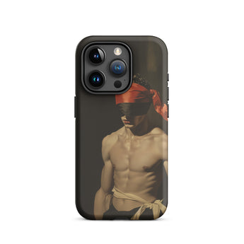 Blackout - Vintage 19th Century Gay Fetishism Iphone Case, 15 Pro / Matte, Black Phone Case Shirtless Man