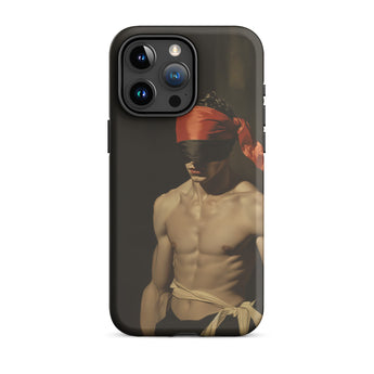 Blackout - Vintage 19th Century Gay Fetishism Iphone Case, 15 Pro Max / Matte, Phone Case Shirtless Man