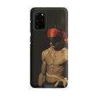 Blackout Vintage 19th Century Gay Fetishism Samsung Case, Galaxy S20 Plus / Matte, Black Phone Case Shirtless Man Red Blindfold Beige