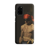 Blackout - Vintage 19th Century Gay Fetishism Samsung Case, Galaxy S20 Plus / Matte, Black Phone Case Shirtless Man Red Blindfold Beige