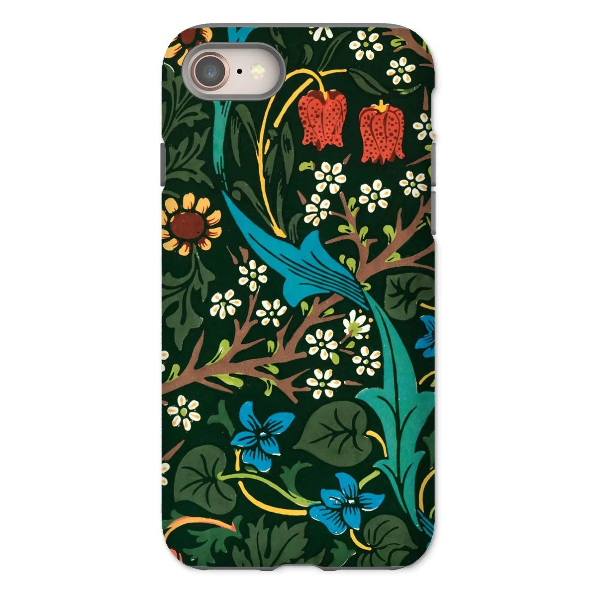 Blackthorn Hawthorn - Floral Phone Case - William Morris - Iphone 8 / Matte - Mobile Phone Cases - Aesthetic Art