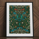 Blackthorn Hawthorn - William Morris Florals Art Print, 24x32’’ / 61x81cm / Unframed, Framed Floral Art Print Intricate Botanical Patterns