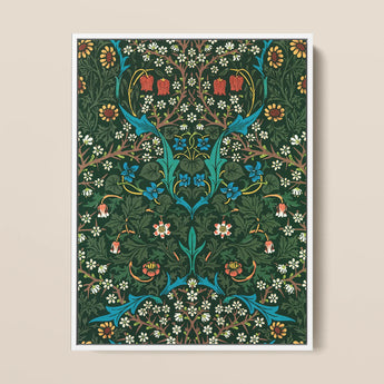 Blackthorn Hawthorn - William Morris Florals Art Print / Canvas, 12x16’’ / 31x41cm / White Frame, Posters Prints & Visual Artwork, Toby Leon