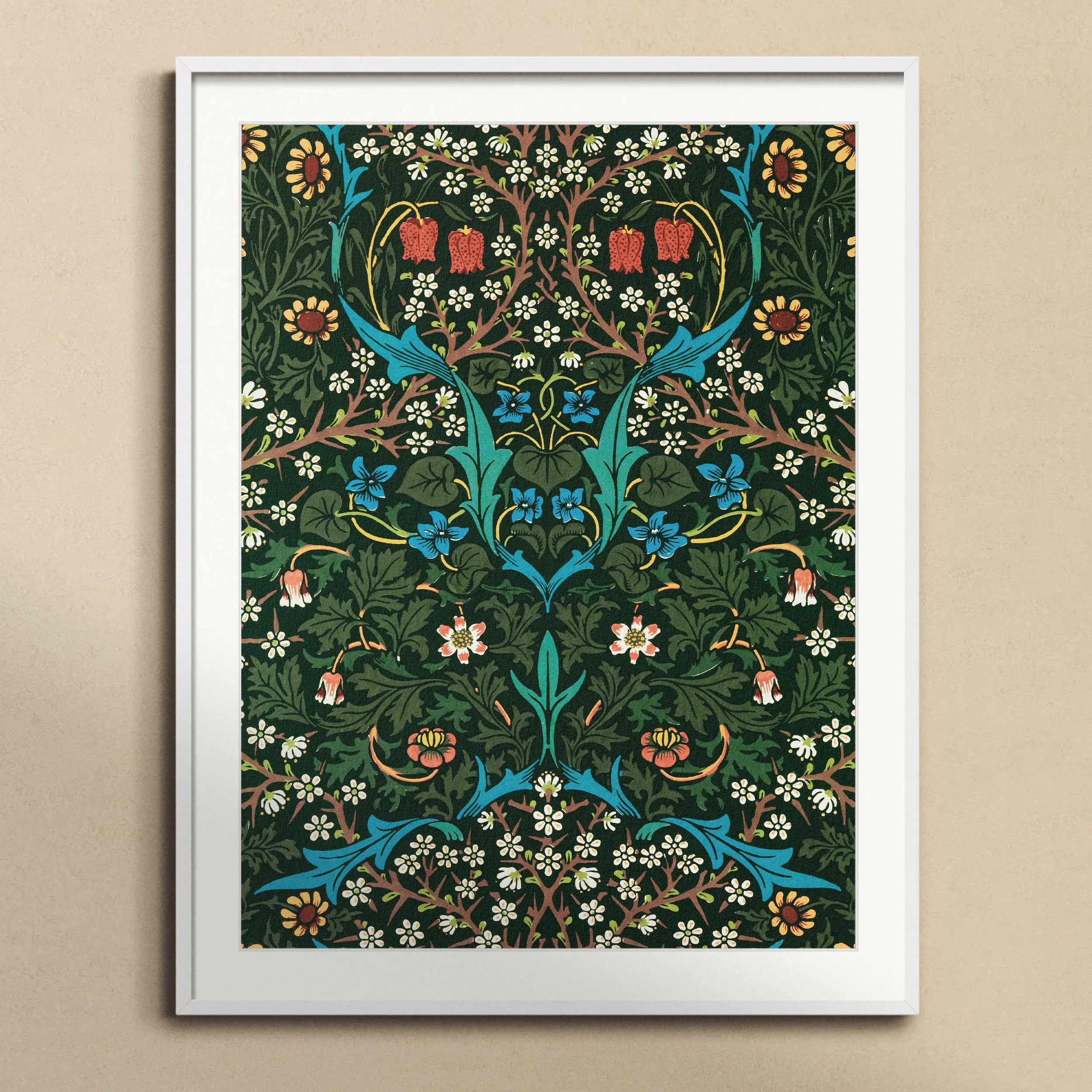 Blackthorn Hawthorn - William Morris Florals Art Print Posters Prints & Visual Artwork