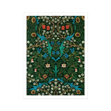 Blackthorn Hawthorn - William Morris Florals Art Print, Ornate Floral Wallpaper Pattern Symmetrical Botanical Designs Green