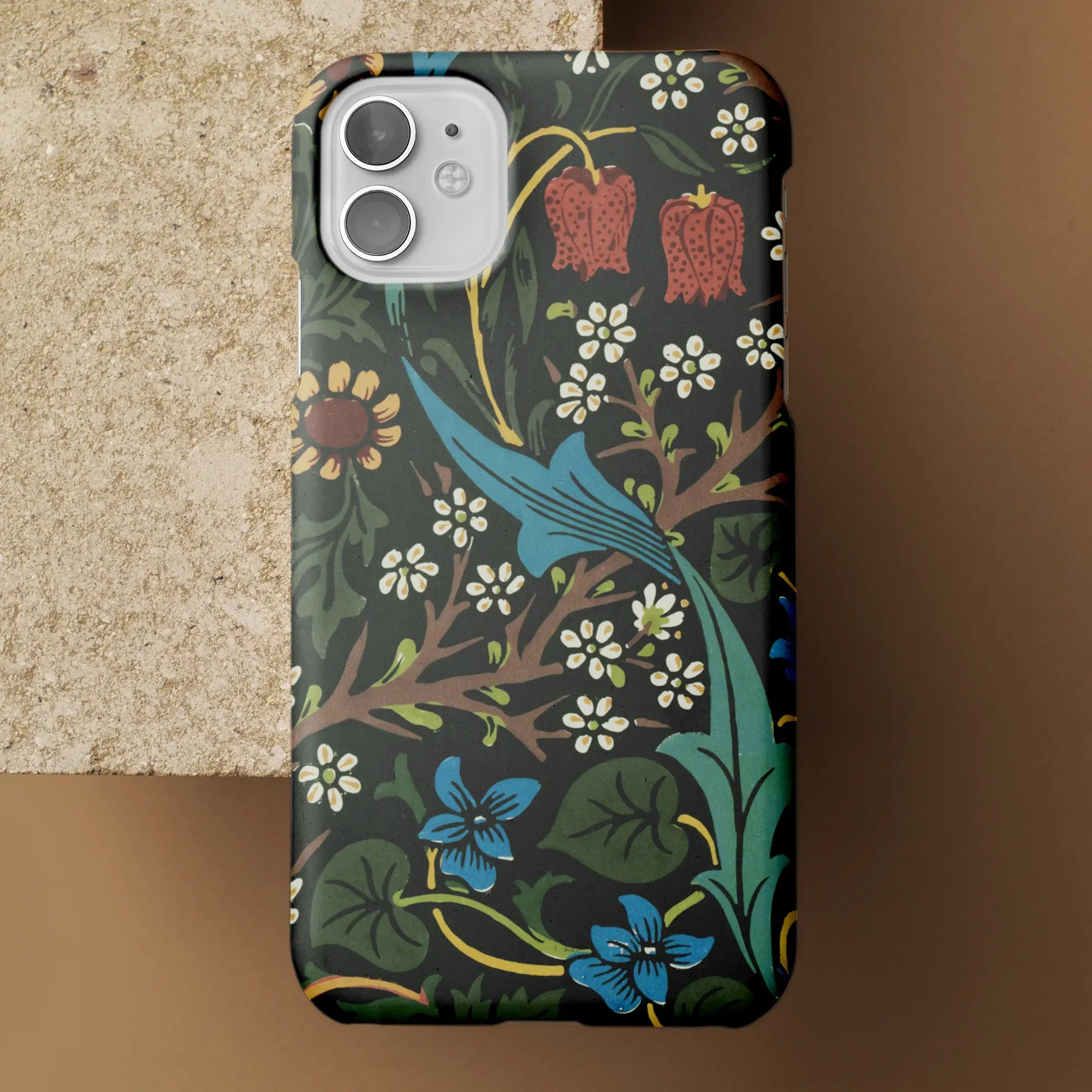 Blackthorn Hawthorn - William Morris Florals Phone Case - Mobile Phone Cases - Aesthetic Art