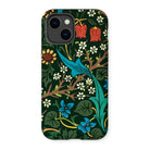Blackthorn Hawthorn - William Morris Iphone Case, 14 / Matte, Floral-patterned Phone Case Colorful Botanical Designs Dark Green