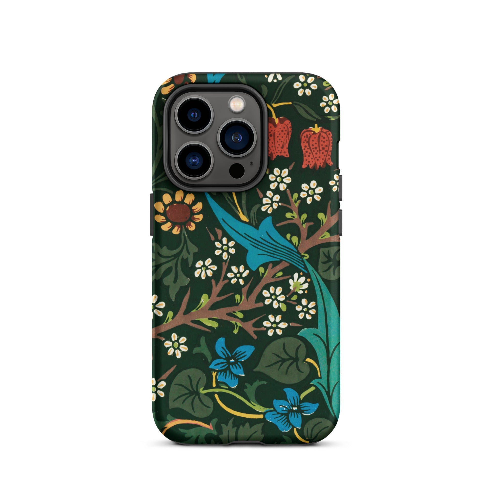 Blackthorn Hawthorn - William Morris Iphone Case, 14 Pro / Matte, Floral Patterned Phone Case