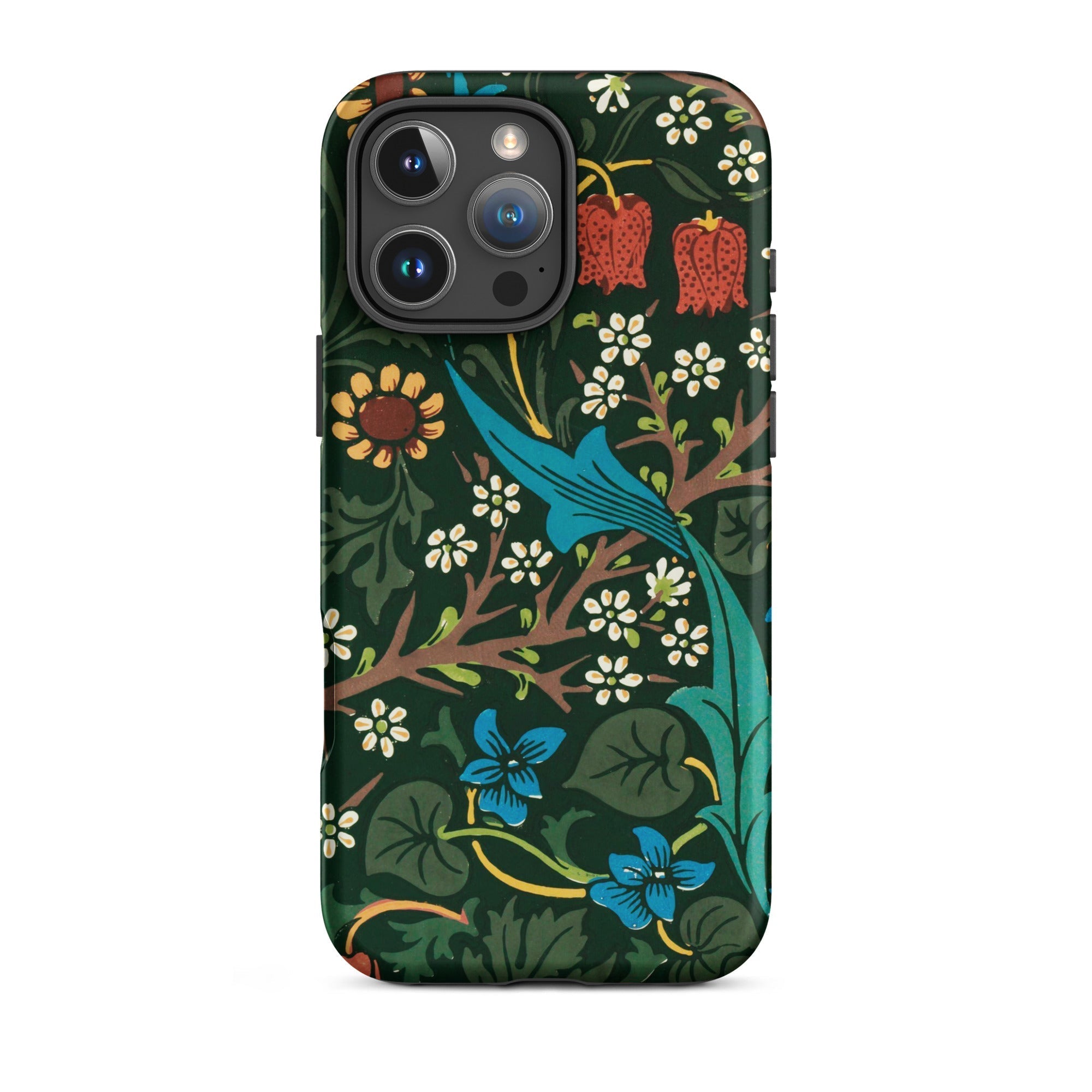 Blackthorn Hawthorn - William Morris Iphone Case, 16 Pro Max / Tough Phone, Floral Patterned Phone Case