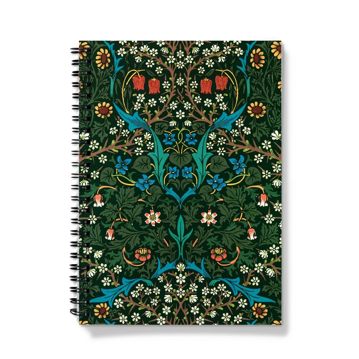 Blackthorn Hawthorn By William Morris Notebook - A5 - Graph Paper - Notebooks & Notepads - Aesthetic Art