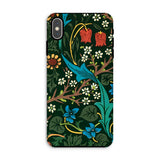 Blackthorn Hawthorn - William Morris Phone Case Iphone Xs Max / Matte Floral Patterned Phone Case Colorful Botanical Designs Dark William