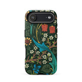 Blackthorn Hawthorn - William Morris Phone Case Iphone 17 Air / Matte Green Floral Phone Case Blue Bird Design Durable William Morris