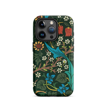 Blackthorn Hawthorn - William Morris Phone Case Iphone 15 Pro / Matte Floral Patterned Phone Case William Morris Florals, Hawthorn Unfurls,