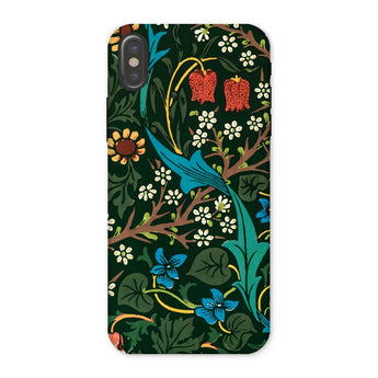 Blackthorn Hawthorn - William Morris Phone Case Iphone x / Matte Floral Patterned Phone Case Colorful Botanical Designs Dark William Morris