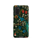 Blackthorn Hawthorn William Morris Samsung Case, Galaxy S20 / Matte, Smartphone Case Dark Green Floral Pattern White Red