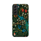 Blackthorn Hawthorn William Morris Samsung Case, Galaxy S22 Plus / Matte, Smartphone Case Dark Green Floral Pattern White Red