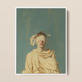Blind Faith - Stampa d’arte di santo gay neoclassico / Tela, 12x16’’ / 31x41cm / Cornice bianca, Poster, stampe e opere d’arte visiva, Toby Leon