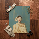 Blind Faith - Neoclassical Gay Saint Art Print / Canvas Serene Portrait Print Figure White Fabric Wrapped Head Neoclassical Gay Saint,