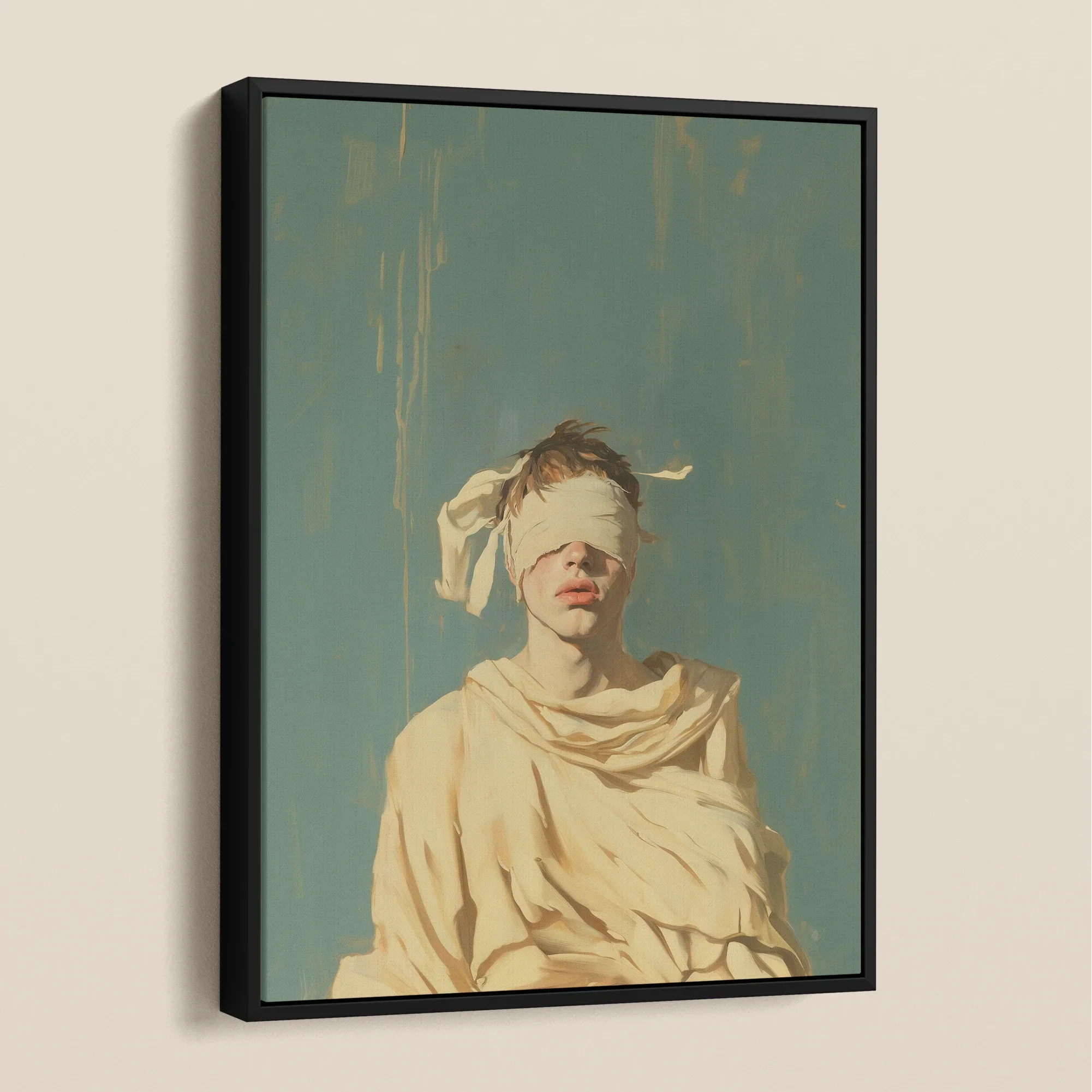 Blind Faith - Neoclassical Gay Saint Framed Canvas