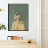 Blind Faith - Neoclassical Gay Saint Framed Canvas, Framed Painting Blindfolded Figure